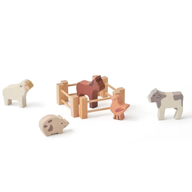 Kids Concept - Animaux de la ferme en bois - Aiden