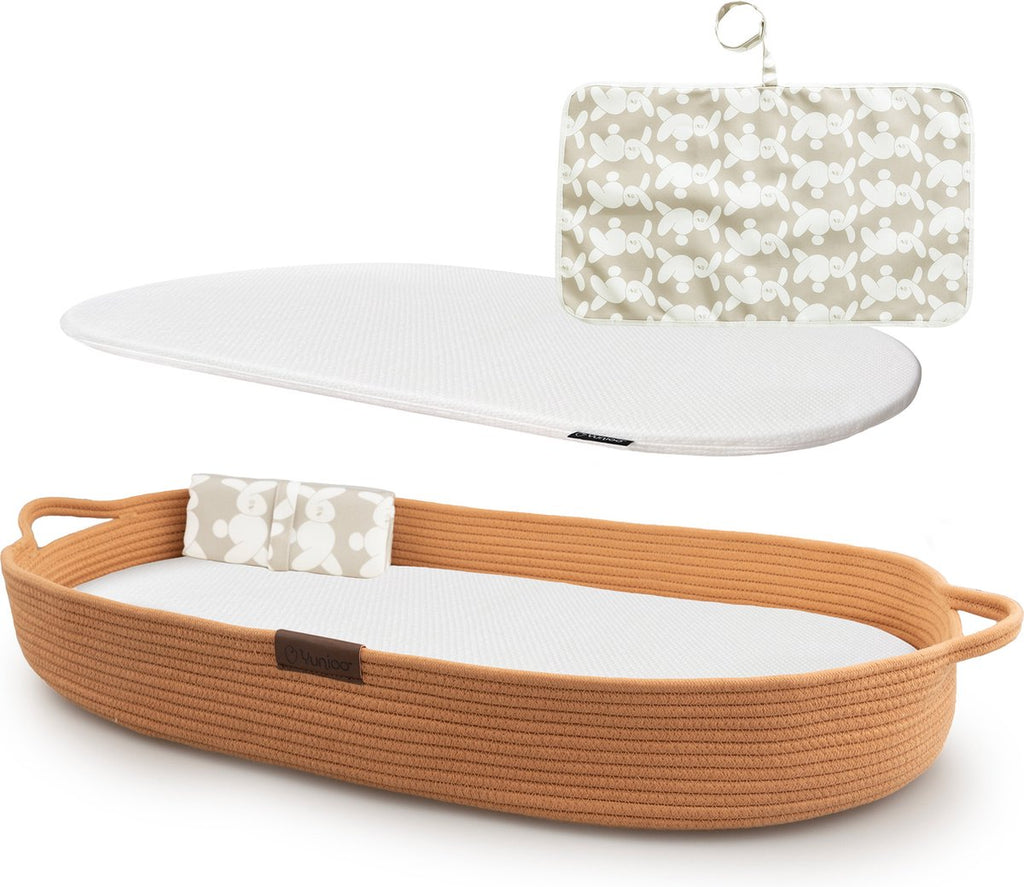 Yunioo - Aankleedkussen - Verschoonkussen - Mozesmand - Brick (80cm)