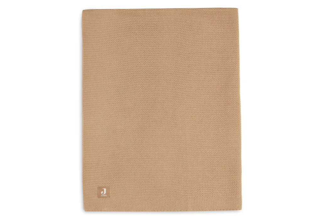 Jollein - Couverture de lit - 100x150cm - Basic Knit - Biscuit