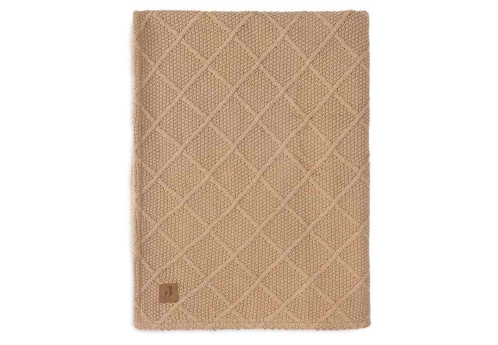 Jollein - Deken Wieg 75x100cm - Check Knit - Teddy - Fleece, Dekens, Jollein, Keekabuu
