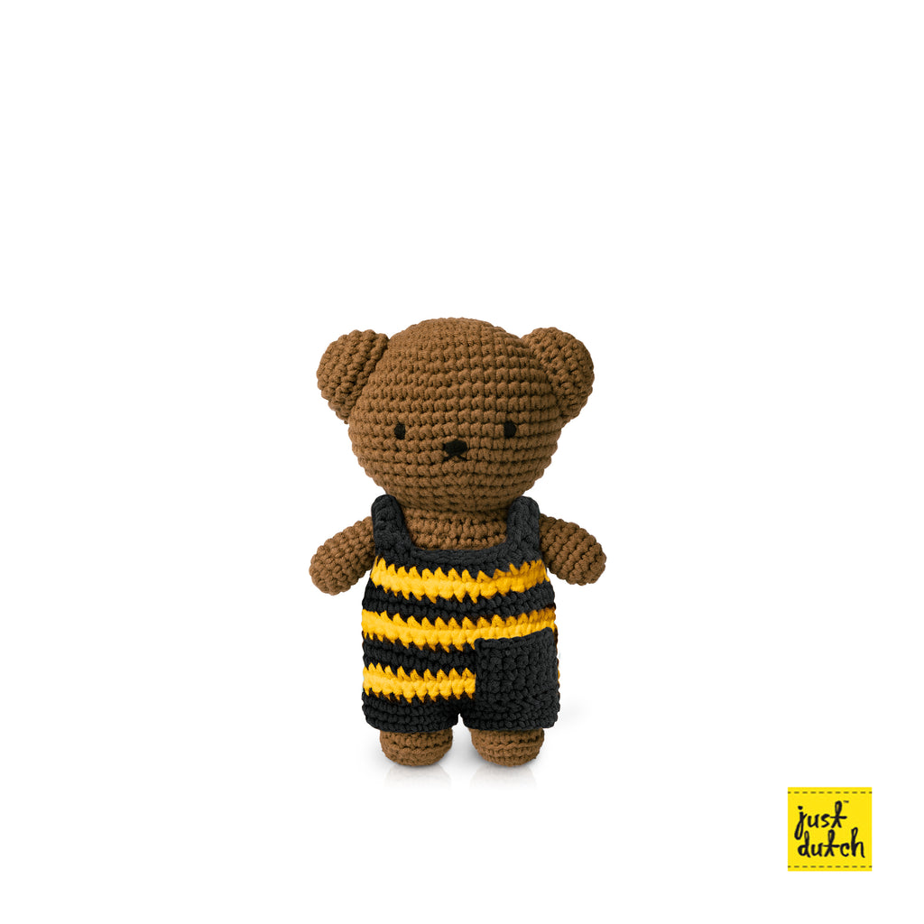 Just Dutch - Boris handmade en zijn gestreepte Bijen Overall, Knuffelpoppen, Just Dutch, Keekabuu