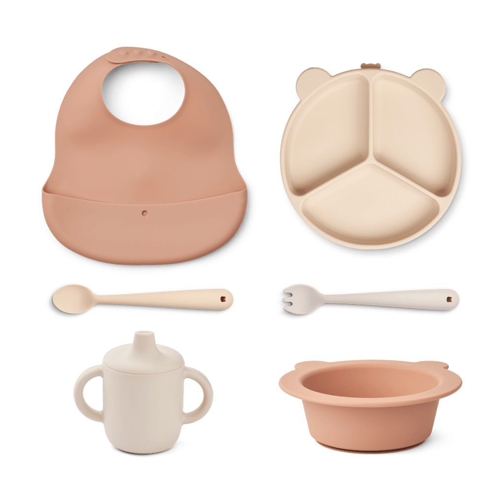 Liewood - Set d'alimentation en silicone pour bébé - Set cadeau - Stina