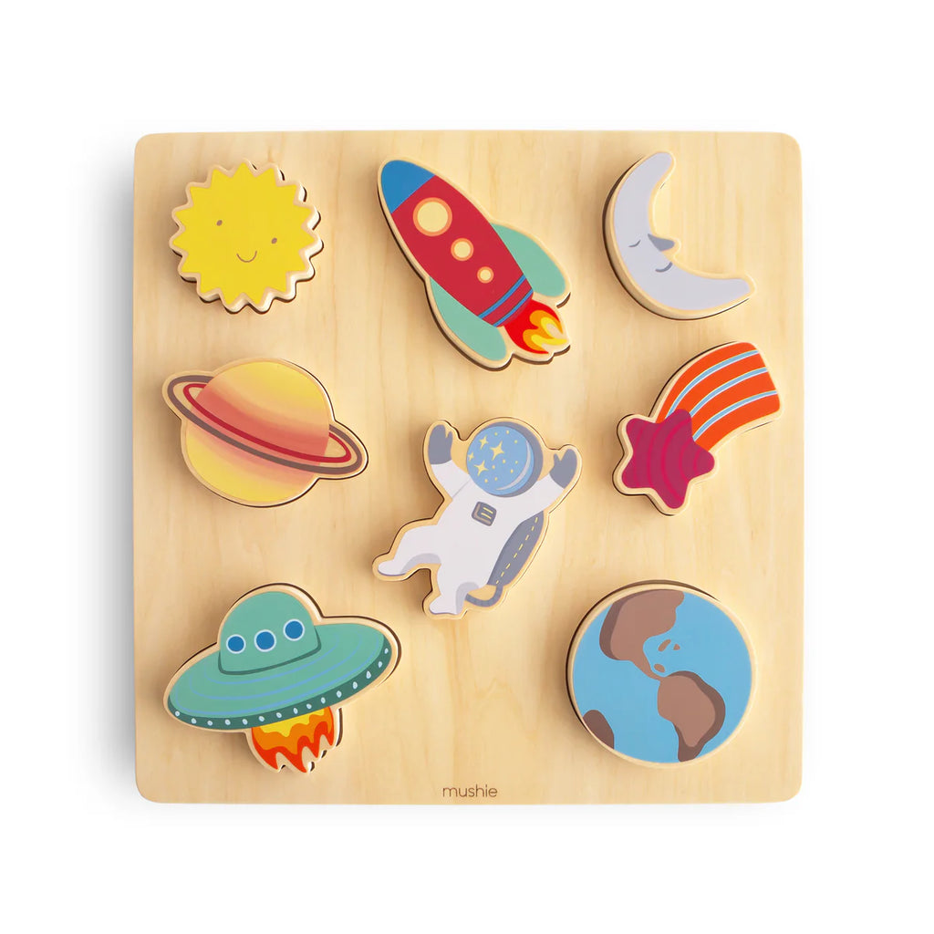 Mushie - Houten Puzzel Space, Puzzels, Mushie, Keekabuu