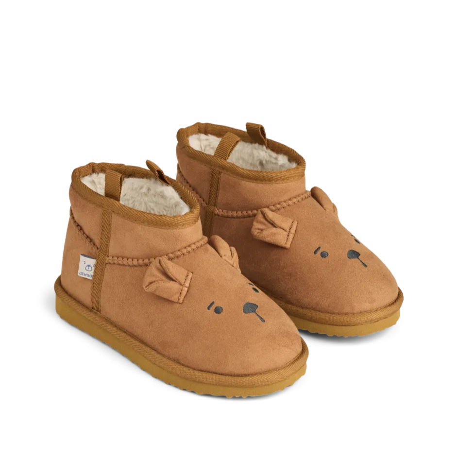 Liewood - Alban Bear schoenen met Dierendetails  - Golden Caramel, Schoenen, Liewood, Keekabuu
