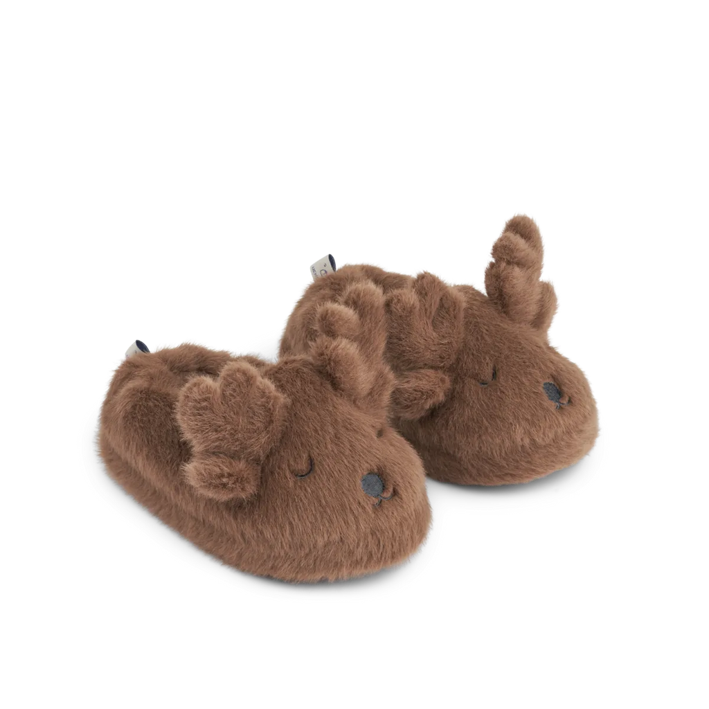 Liewood -  Slofjes Rendier Aviaja - Pecan (maat 22-23), Slofjes, Liewood, Keekabuu