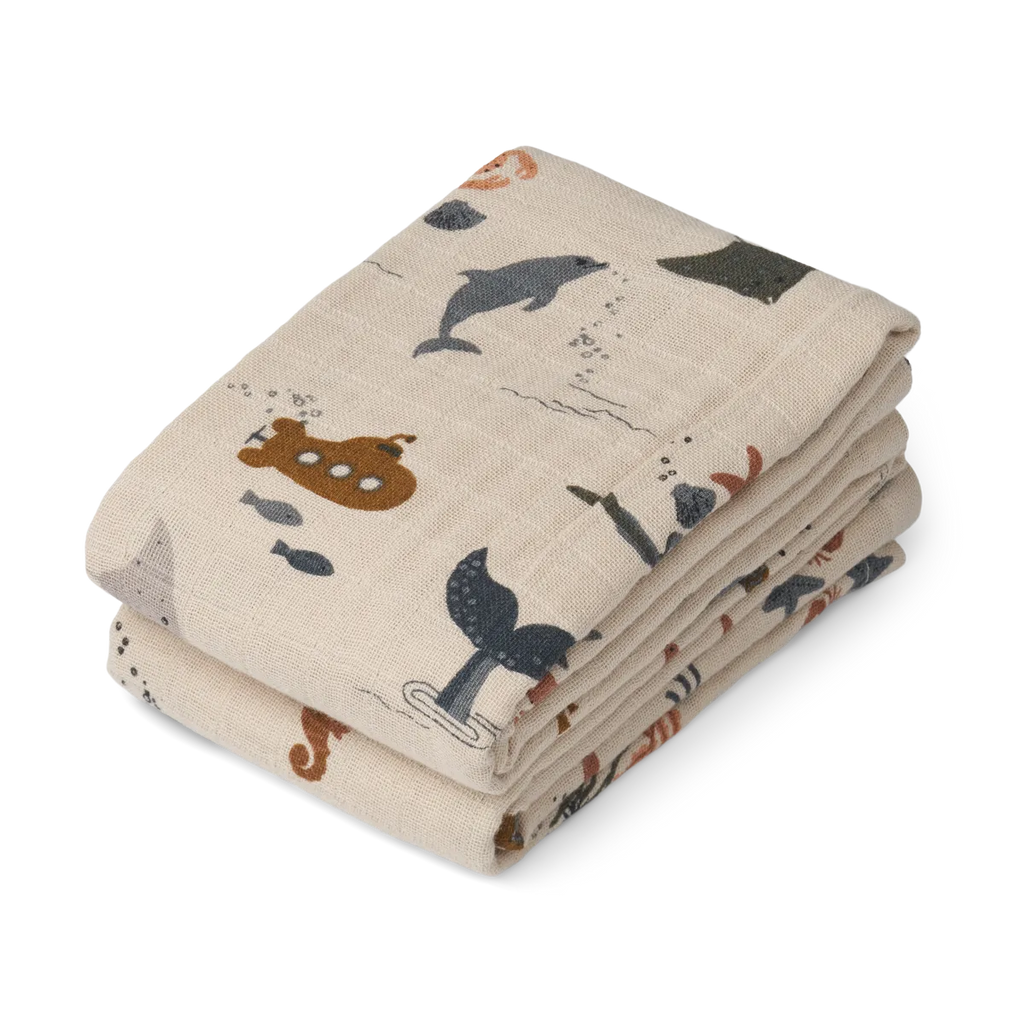 Liewood - Hydrofiele Doeken Lewis (Set van 2), Hydrofiele doeken, Liewood, Keekabuu