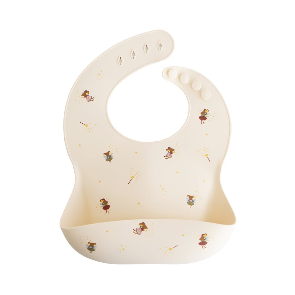 Mushie - Siliconen Slab met Print, Slabbetjes, Mushie, Keekabuu