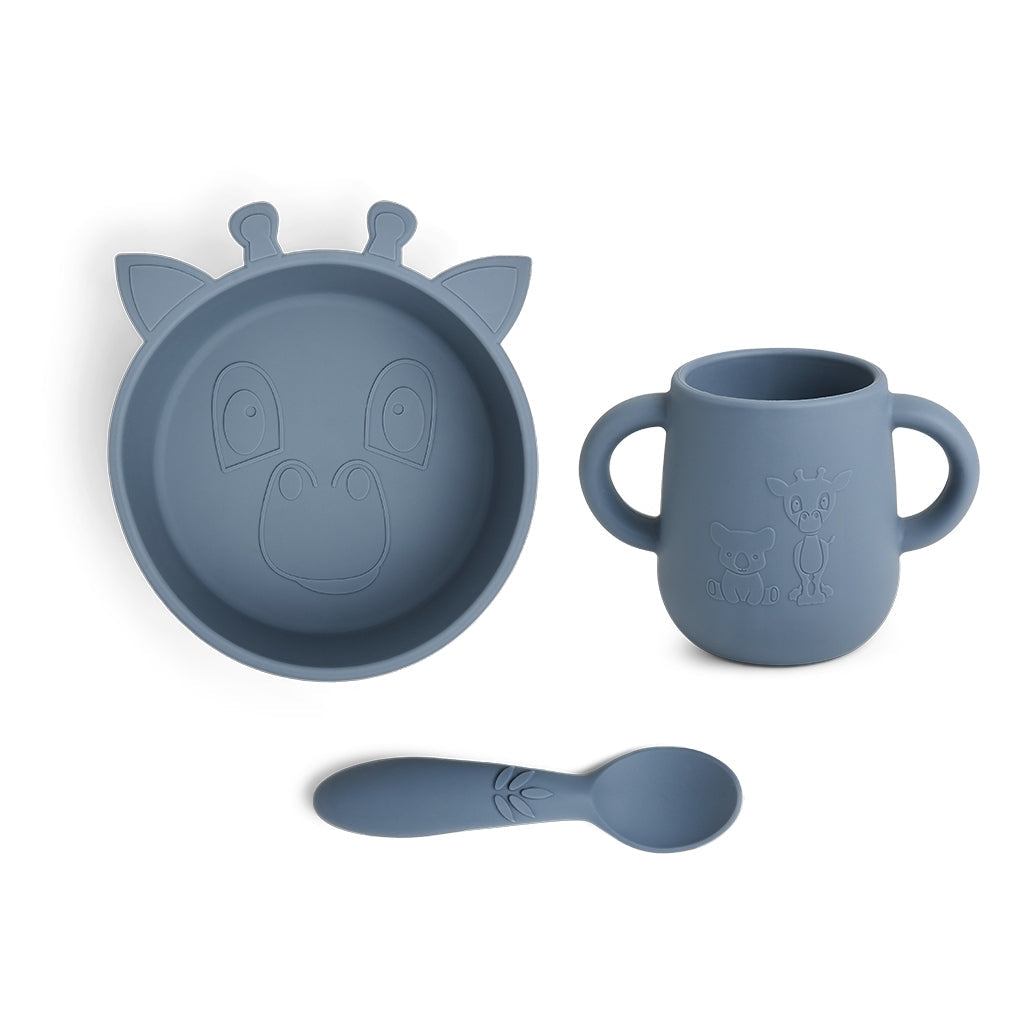 Nuuroo - Siliconen Serviesset Giraf Ebba - set van 3, Kinder servies, Nuuroo, Keekabuu