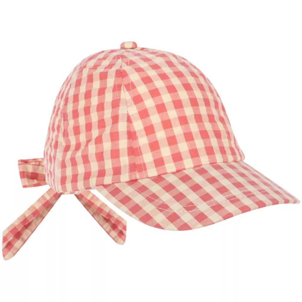 Konges Slojd - Kinderpet - Kim Bow - Flamingo Plume Check, Hoeden, Konges Slojd, Keekabuu