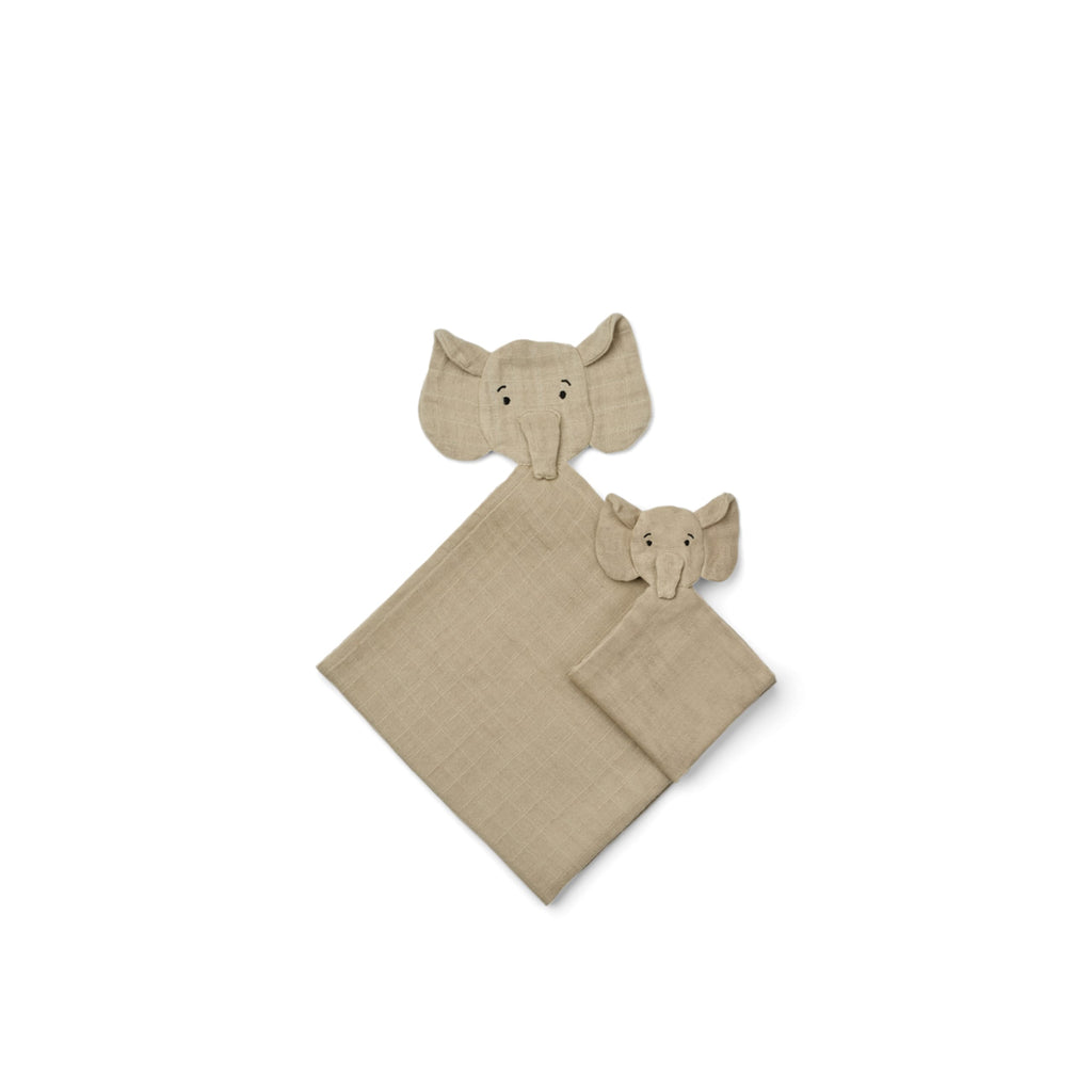 Liewood - Alya Olifant Knuffeldoek Set Mist, Knuffeldoekjes, Liewood, Keekabuu