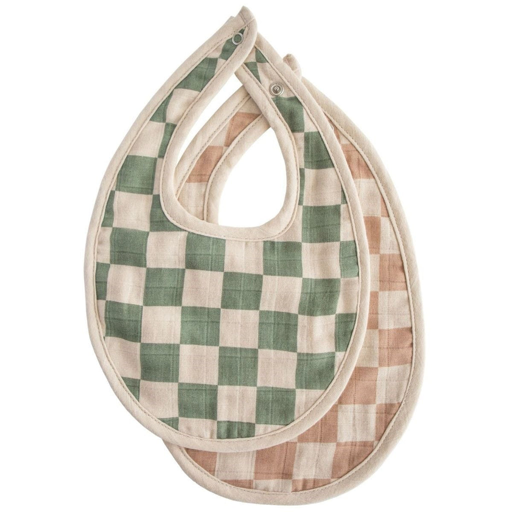 Mushie - Zachte Biologische - Muslin Slabbetjes (Set van 2), Slabbetjes voor baby's en peuters, Mushie, Keekabuu