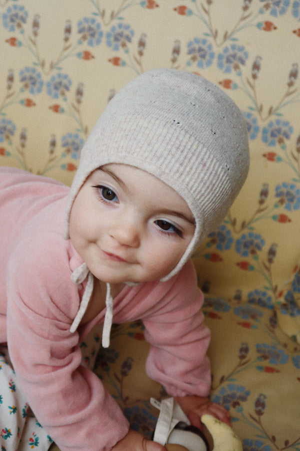 Konges Slojd - Strickmütze - Mino-Strickhelm - Melange Pointelle