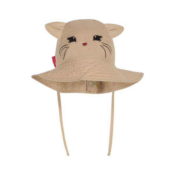 Konges Slojd  - Zonnehoedje Verbena Bow Kitty - met Oortjes - Creme Brulee, Zonnehoedjes, Konges Slojd, Keekabuu