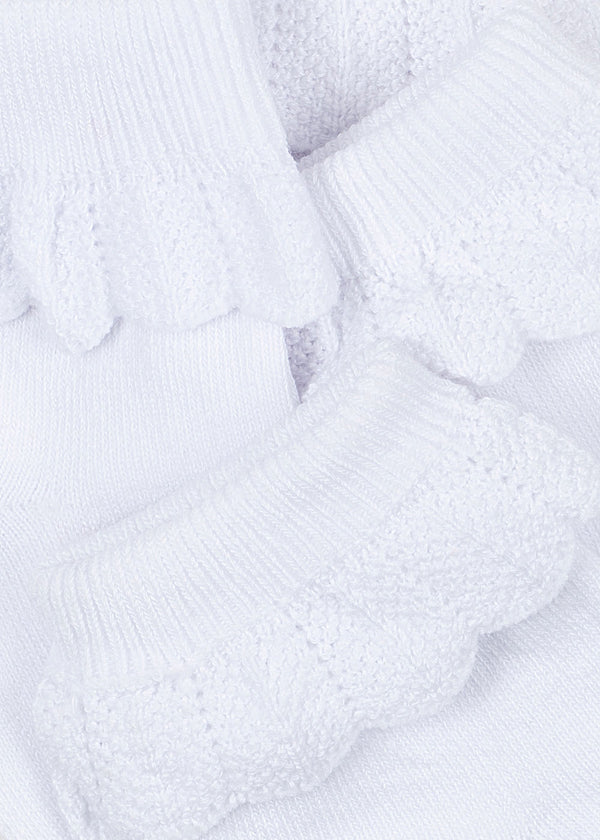 Konges Slojd  - Sokken van Kant (set van 2) Optic White, Sokken, Konges Slojd, Keekabuu