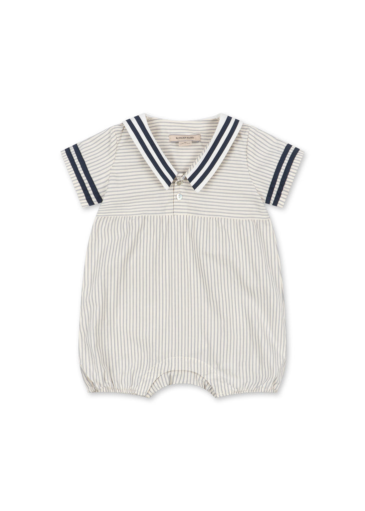 Konges Slojd - Allie Sailor Romper GOTS – Biologisch Katoen - Bleu Stripe, Rompers, Konges Slojd, Keekabuu