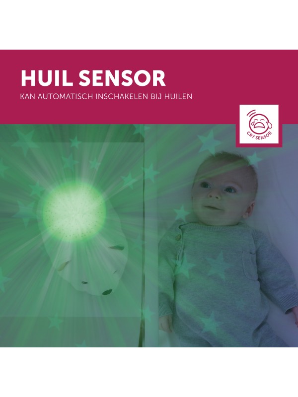 ZAZU -  Sterrenprojector Muziekdoos - Star met rustgevende melodieën - Polly de IJsbeer, Slaaptrainers, Zazu, Keekabuu