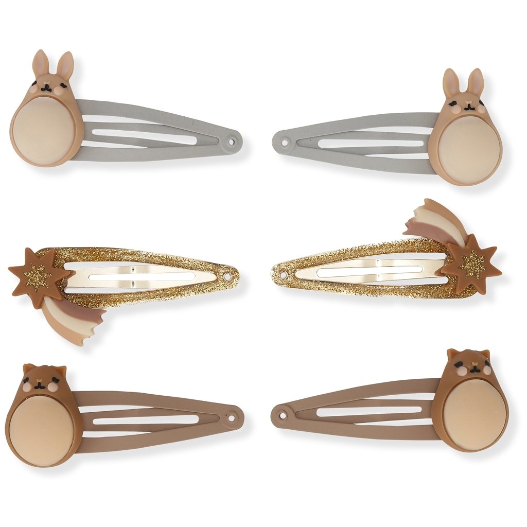 Konges Slojd - Haarclip met Decoratie in 6-pack, Haaraccessoires, Konges Slojd, Keekabuu