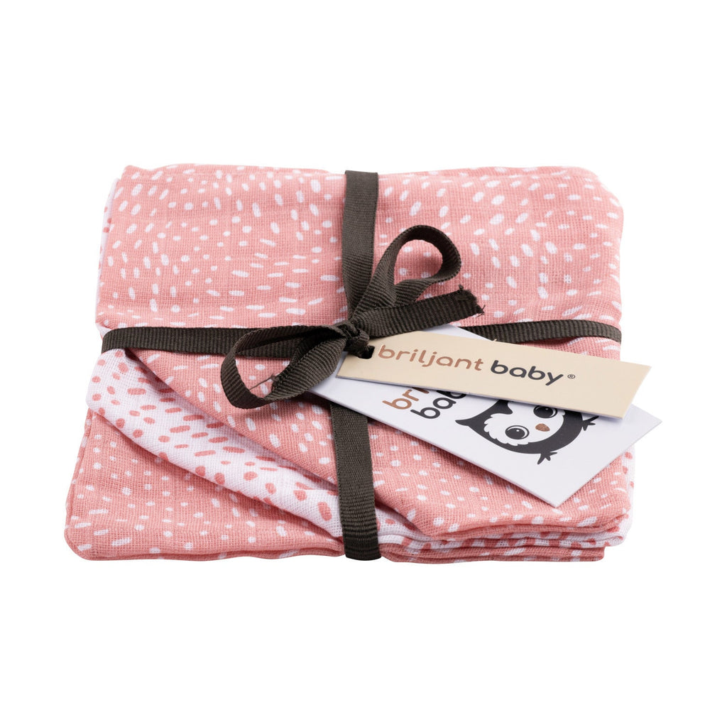 Briljant Baby - Hydrofiele Monddoekjes Minimal Dots (3pack), Hydrofiele doeken, Briljant Baby, Keekabuu