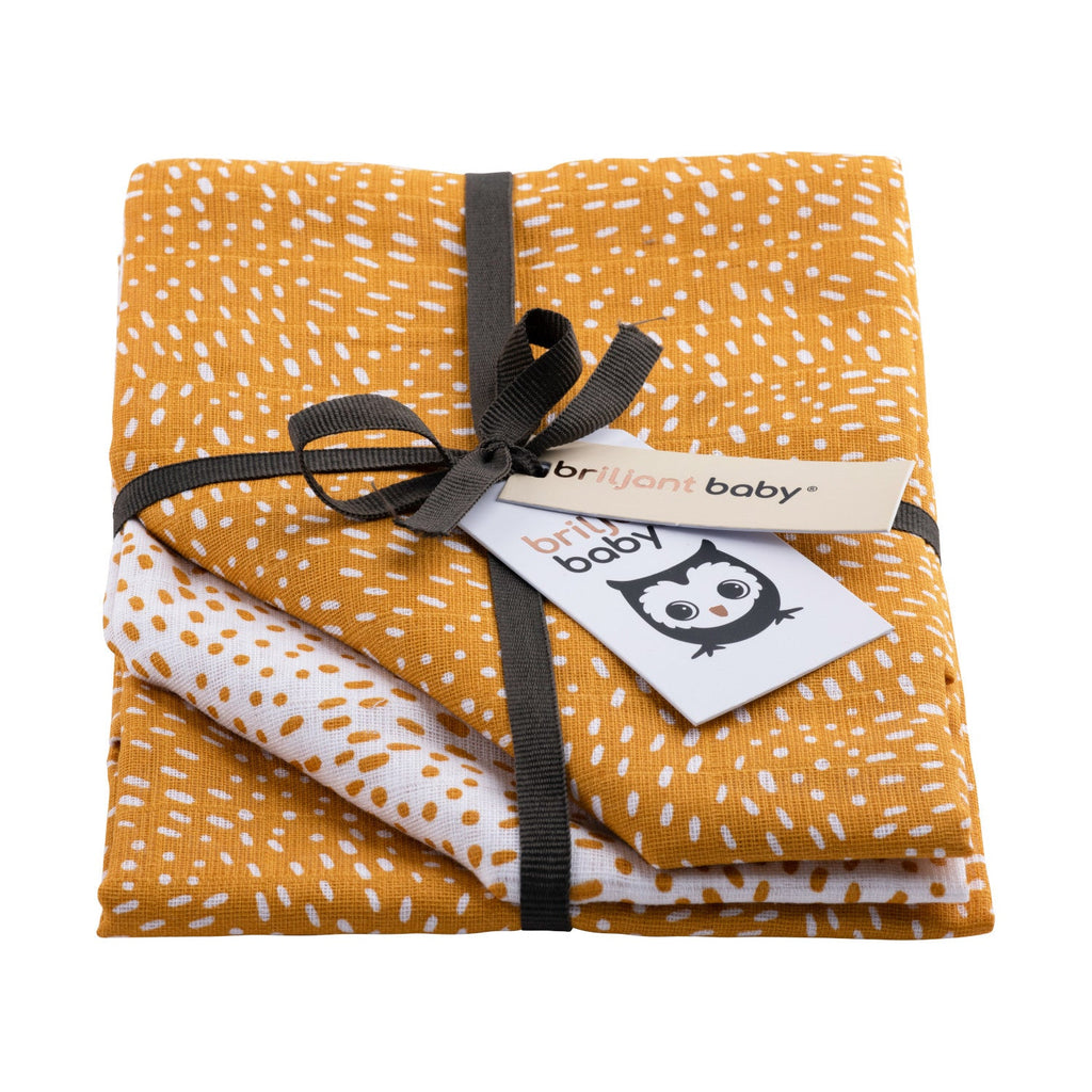 Briljant Baby - Hydrofiele Doeken Minimal Dots (3pack), Hydrofiele doeken, Briljant Baby, Keekabuu