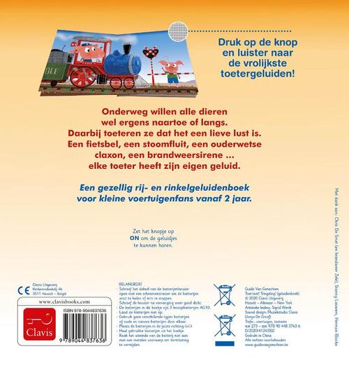 Clavis - Toet-toet! Tringeling! - Geluidenboekje, Peuterboeken, Clavis, Keekabuu