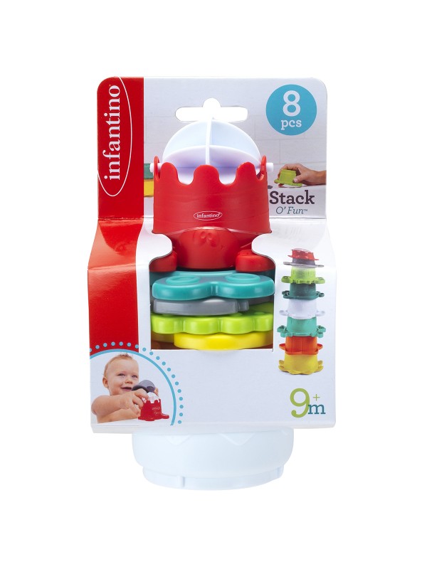 Infantino - Badspeeltje Stack O Fun, Badspeelgoed, Infantino, Keekabuu