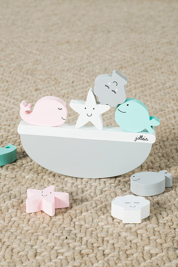 Jollein - Houten puzzel - Balansspel - Sea Animals, spelletjes, Jollein, Keekabuu