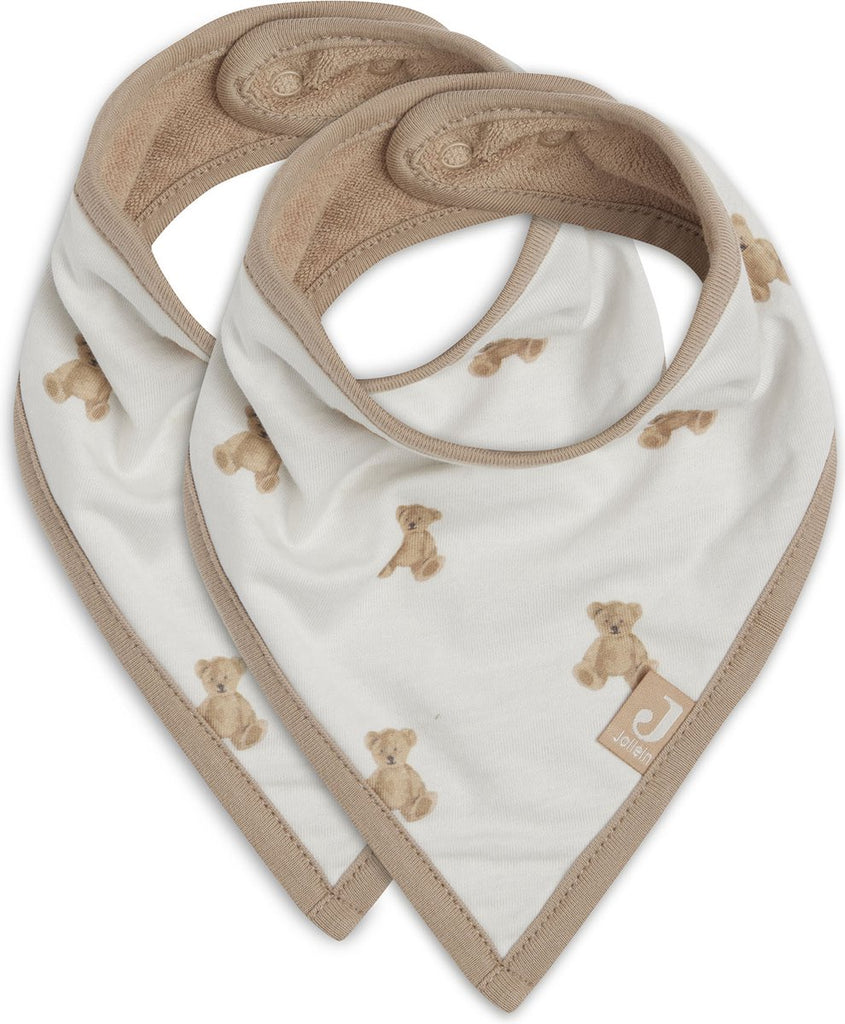 Jollein - Slab Bandana Teddy Bear - 2 Stuks - GOTS, Slabbetjes voor baby's en peuters, Jollein, Keekabuu