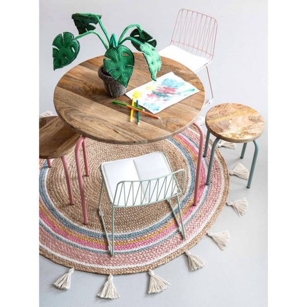 KidsDepot - Smile Jute Vloerkleed Ø120 cm, Vloerkleden, KidsDepot, Keekabuu