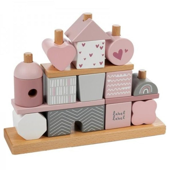 Label Label - Stapelblokken Huis, Houten speelgoed, Label Label, Keekabuu