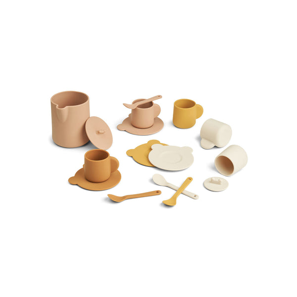 Liewood - Siliconen Theeset - Roze Multi Mix, Speelgoed - servies, Liewood, Keekabuu