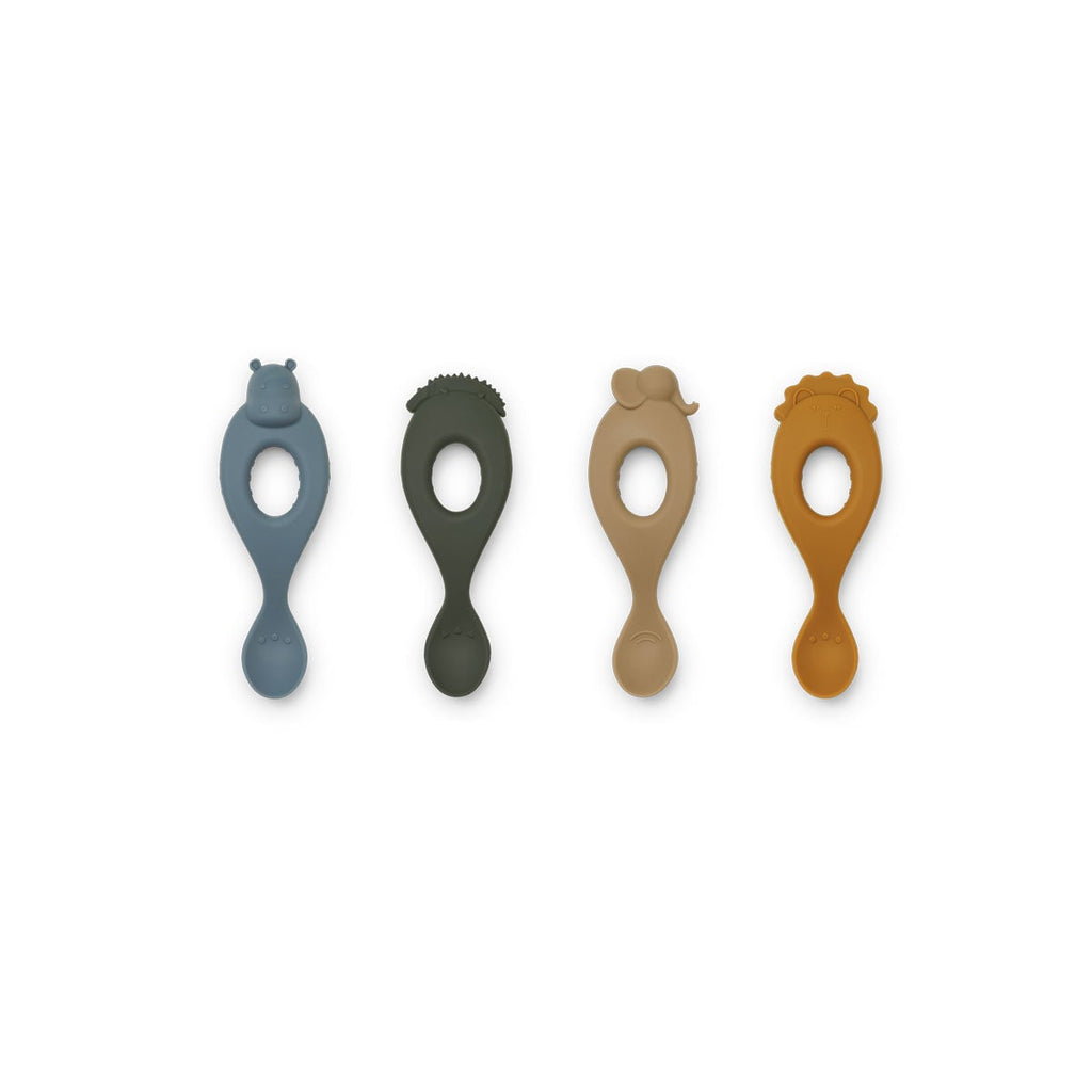 Liewood - Siliconen  Lepel (Set van 4) - Liva, Lepels, Liewood, Keekabuu