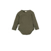 Little Indians Baby Overslagromper Lange mouw Dusty olive, Rompers, Little Indians, Keekabuu