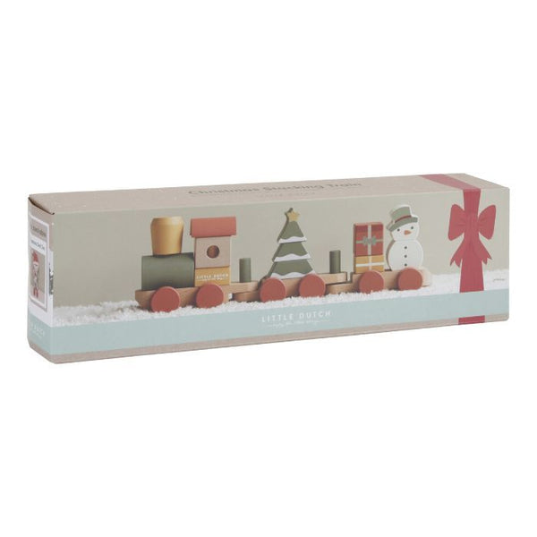 Little Dutch -  Stapeltrein Kerst, Houten speelgoed, Little Dutch, Keekabuu