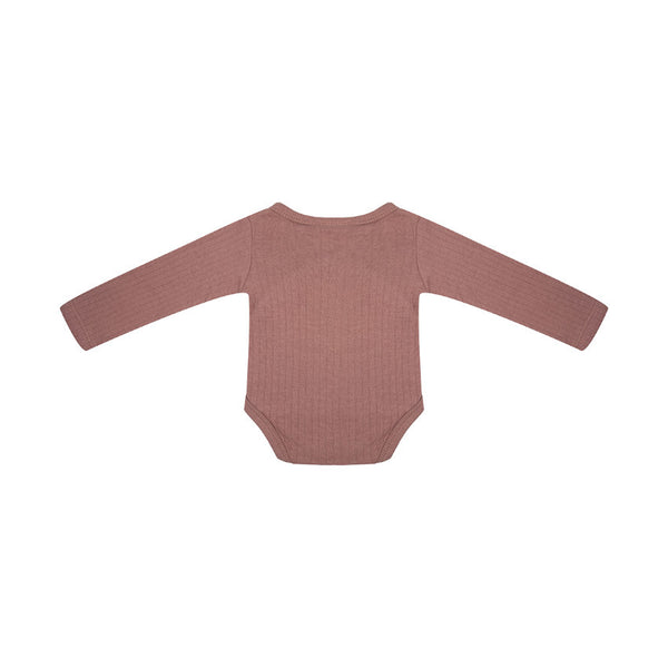 Little Indians Baby Overslagromper Lange mouw Burlwood, Rompers, Little Indians, Keekabuu