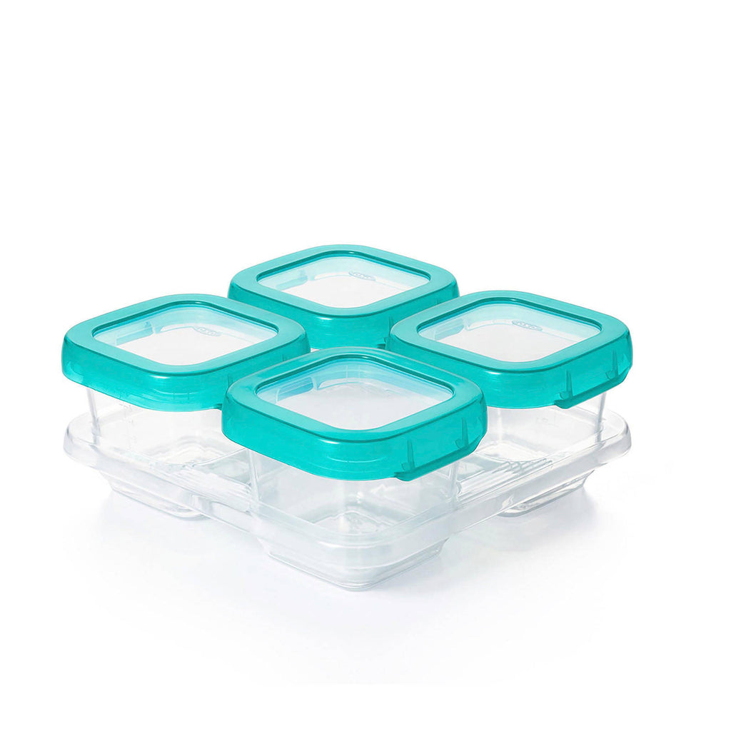 OXO Tot - Babyvoeding - Diepvries - Bewaarbakjes - Groen - 4 x 180 milliliter 