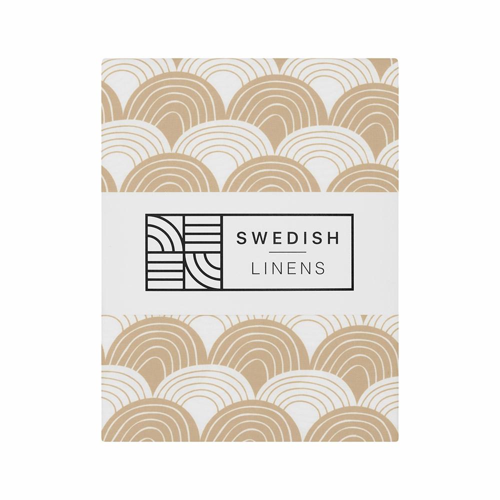 Swedish Linens - Ledikant Hoeslaken Rainbows (60x120cm), Hoeslakens, Swedish Linens, Keekabuu