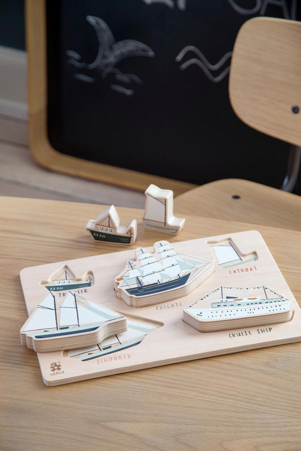 Sebra - Houten Vormenpuzzel Seven Seas, Puzzels, Sebra, Keekabuu