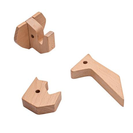 Sebra - Houten Wandhaakjes, Wandhaak, Sebra, Keekabuu