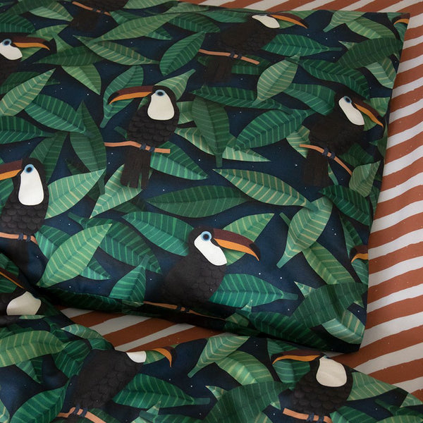 Studio Ditte Hoeslaken Junior (70x150cm) Strepen roestbruin, Hoeslakens, Studio Ditte, Keekabuu