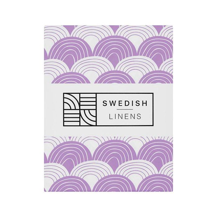 Swedish Linens - Jr. Bed Ledikant Hoeslaken Rainbows (70x140cm), Hoeslakens, Swedish Linens, Keekabuu