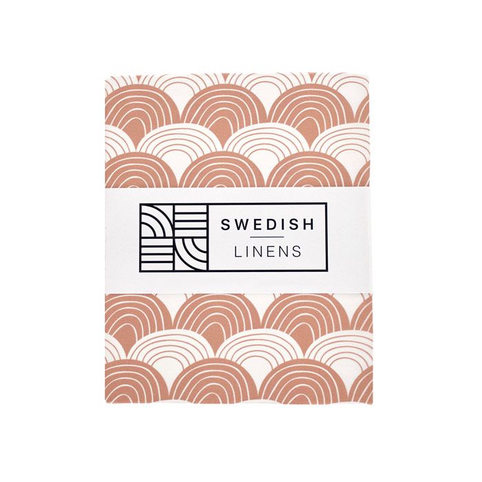 Swedish Linens - Wieg Hoeslaken Rainbows (40x80cm), Hoeslakens, Swedish Linens, Keekabuu