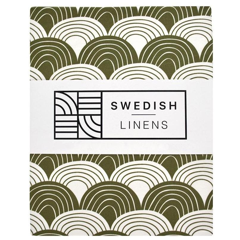 Swedish Linens - Ledikant Hoeslaken Rainbows (60x120cm), Hoeslakens, Swedish Linens, Keekabuu