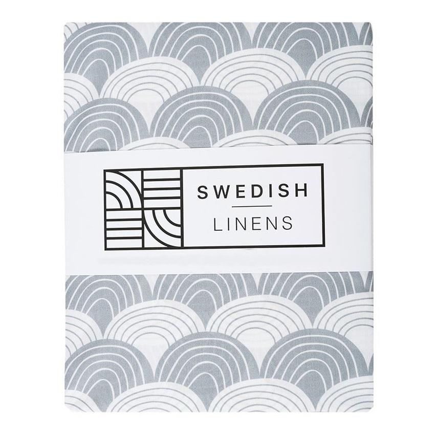 Swedish Linens - Jr. Bed Ledikant Hoeslaken Rainbows (70x140cm), Hoeslakens, Swedish Linens, Keekabuu