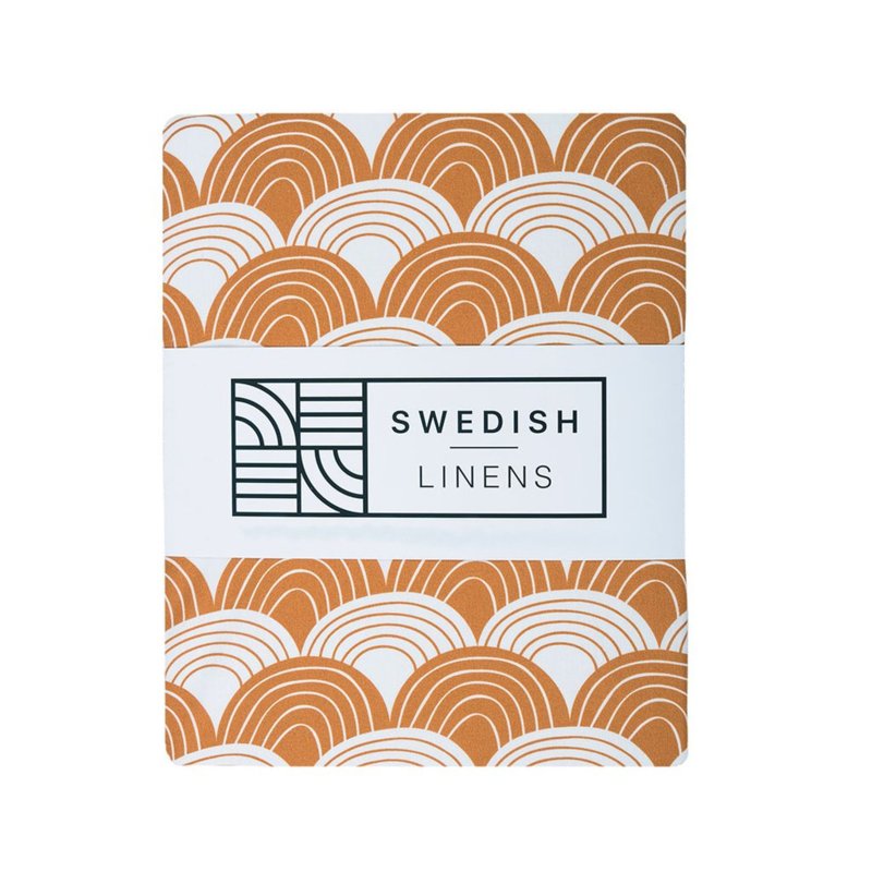 Swedish Linens - Ledikant Hoeslaken Rainbows (60x120cm), Hoeslakens, Swedish Linens, Keekabuu
