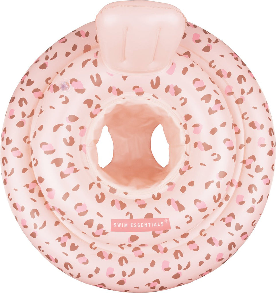 Swim Essentials  - Baby Float Old Pink Panterprint (0-1 jaar), Zwem accessoires, Swim Essentials, Keekabuu