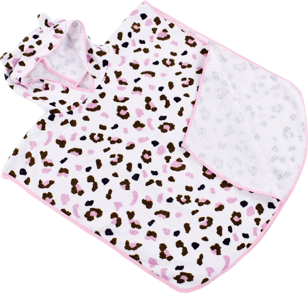 Swim Essentials - Strandponcho Offwhite Panterprint, Poncho's, Swim Essentials, Keekabuu