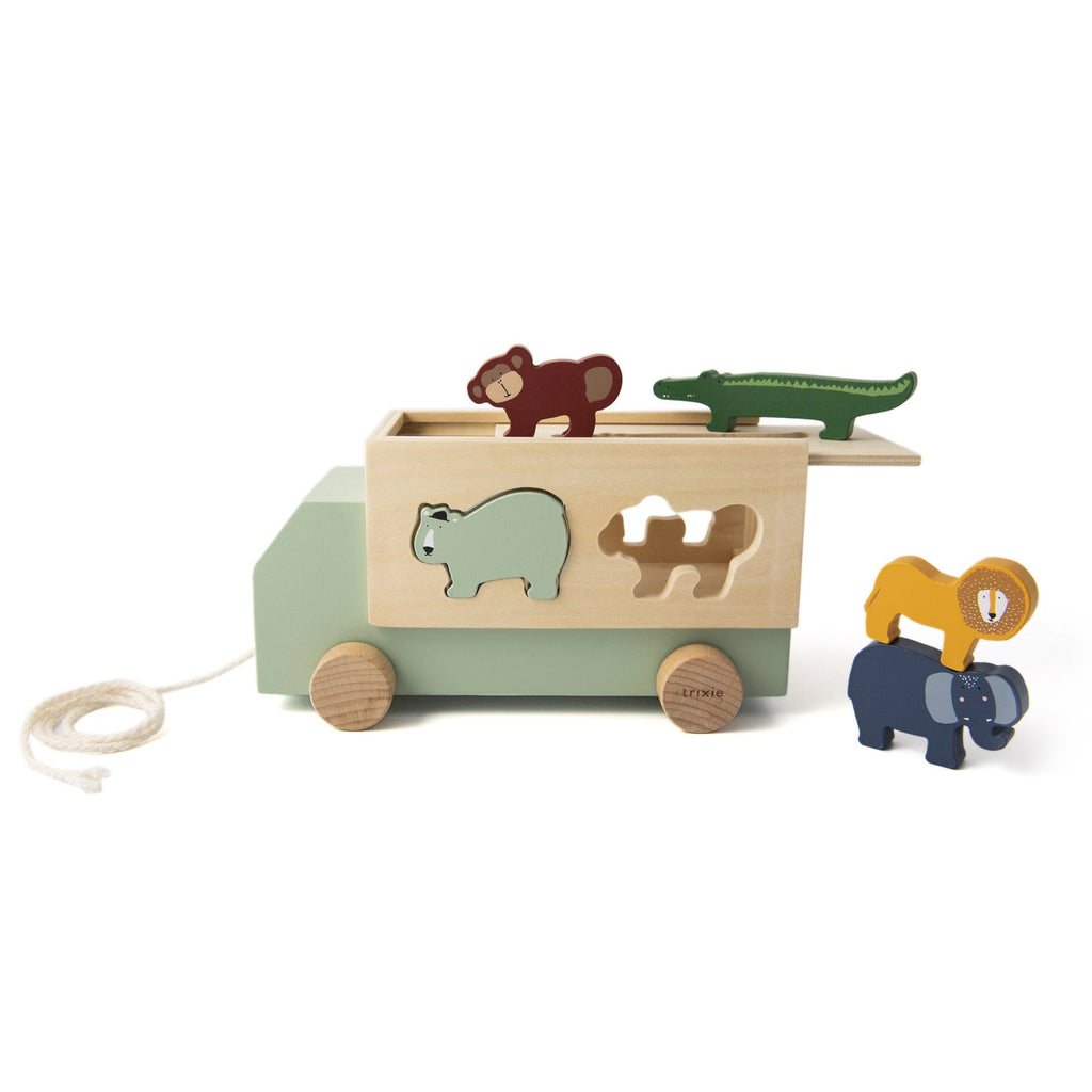 Trixie  - Houten Dierentruck, Houten speelgoed, Trixie, Keekabuu