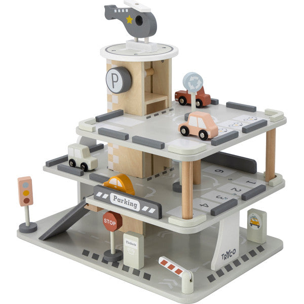 Tryco - Houten Parkeergarage, Houten speelgoed, Tryco, Keekabuu