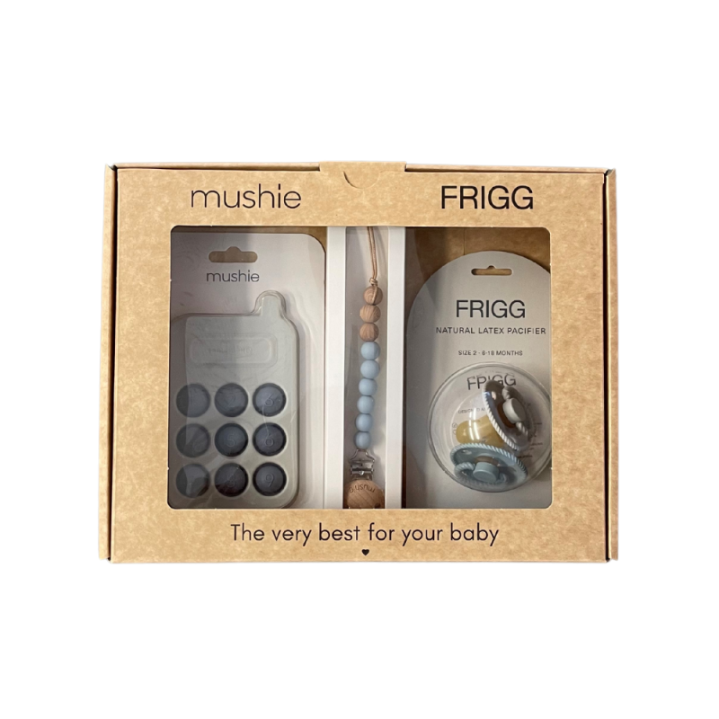 FRIGG - Mushie -  GIFTBOX -  Set van 3, Kraamcadeau, Mushie, Keekabuu
