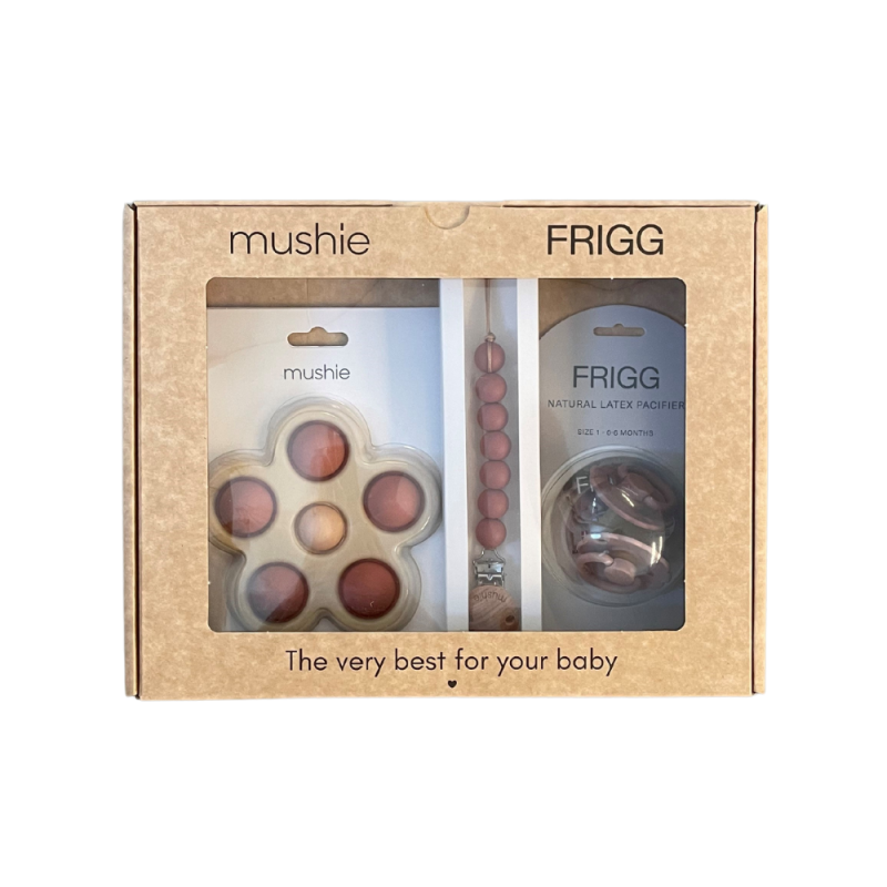 FRIGG - Mushie -  GIFTBOX -  Set van 3, Kraamcadeau, Mushie, Keekabuu
